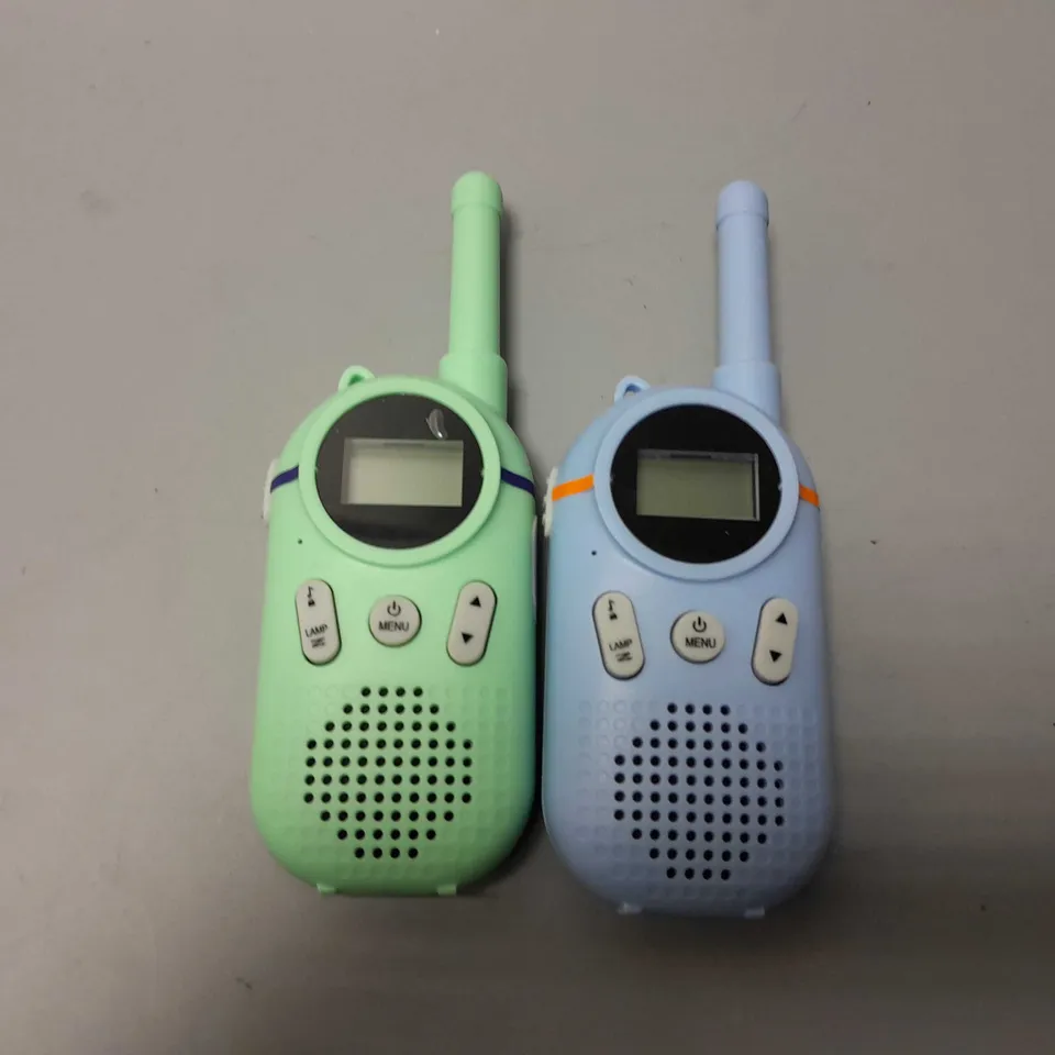 WALKIE TALKIE DUO SET (1 LIGHT BLUE, 1 MINT GREEN)