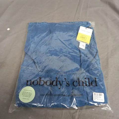 SEALED NOBODYS CHILD DENIM MAISIE JUMPSUIT IN BLUE - UK 10