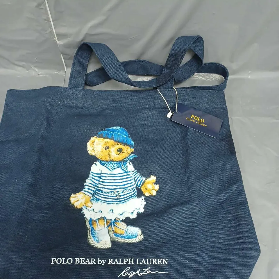 POLO BEAR BY RALPH LAUREN TOTE BAG NAVY BLUE