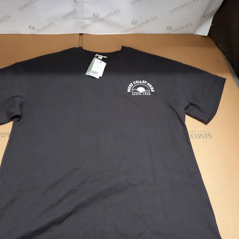 H&M WEST COAT SURF BLACK T-SHIRT - EUR M