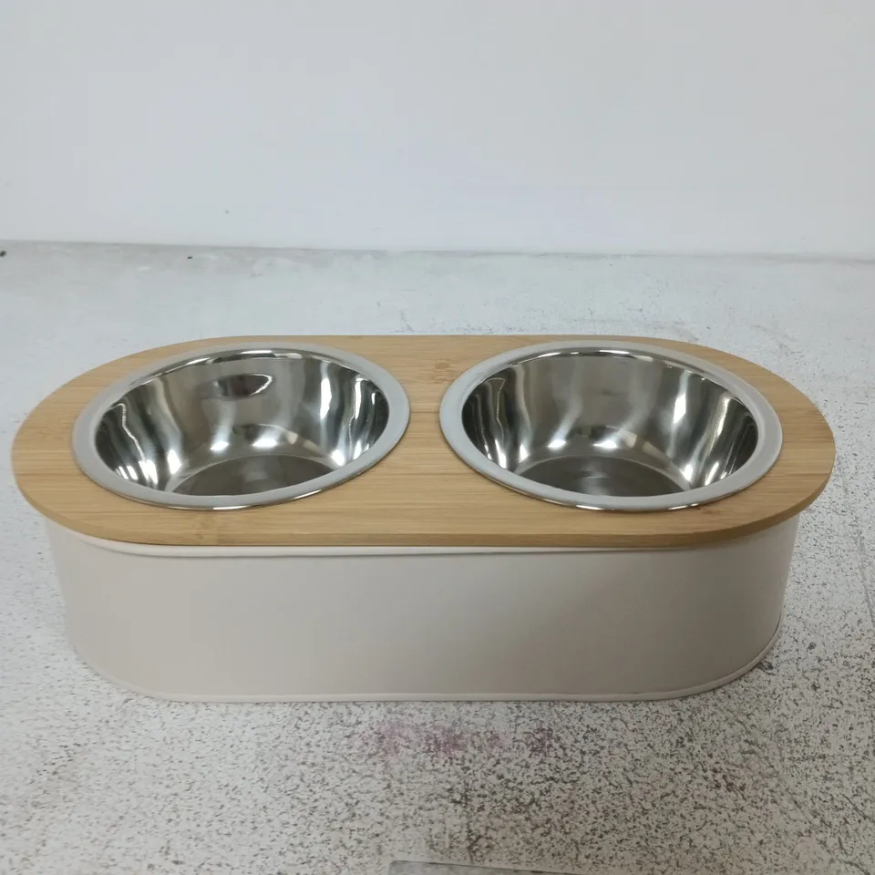 PET FEEDING BOWL SET – DOUBLE STAINLESS STEEL BOWLS