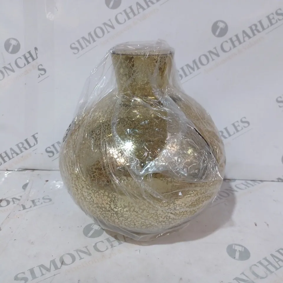 ALISON CORK PRELIT MERCURY GLASS VASE - ANTIQUE GOLD