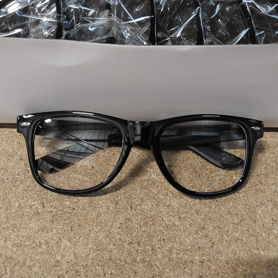 BOX OF BLACK FRAME NEED GLASSES // QUANTITY UNSPECIFIED (1 BOX)