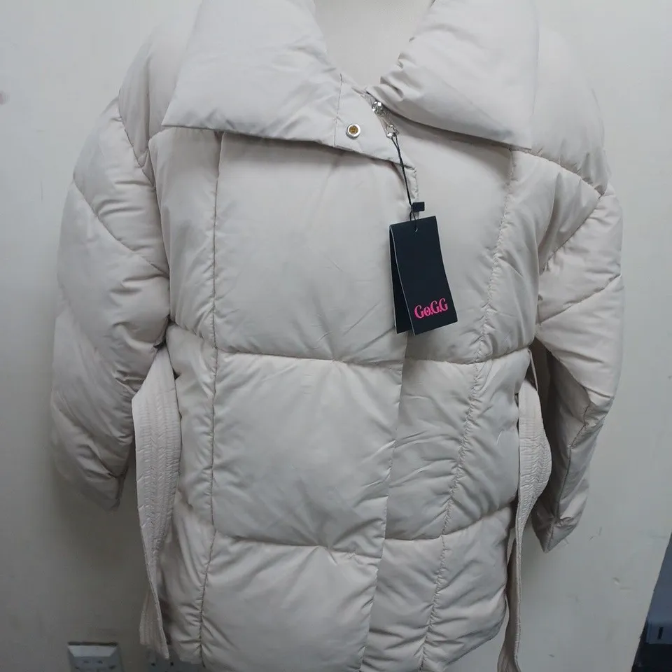 GO.G.G PUFFER JACKET IN CREAM - M 