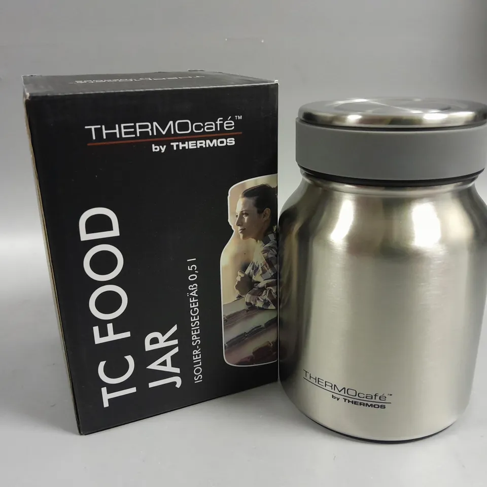 BOXED THERMOCAFE BY THERMOS TC FOOD JAR IN SILVER