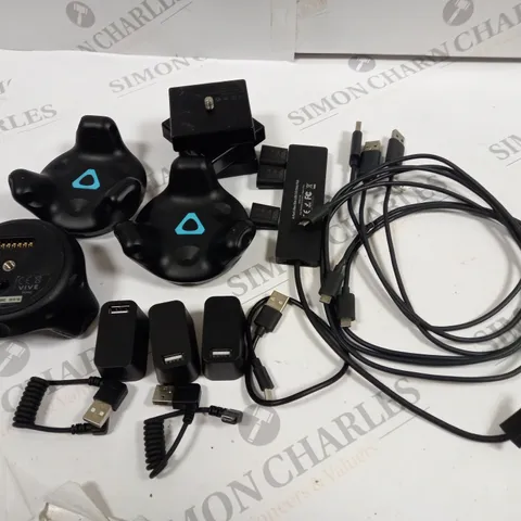 LOT OF VIVE HTC ACCESSORIES AND CONNECTORS