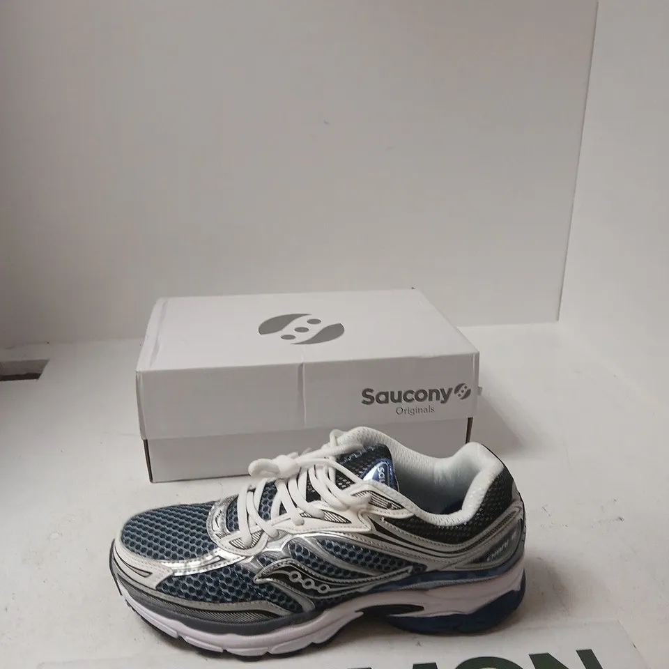 SAUCONY PRO GRID OMNI 9 RUNNING SHOES – BLUE/GREY, US 10 (UK 9) – ORIGINAL SAUCONY ORIGINALS BOX