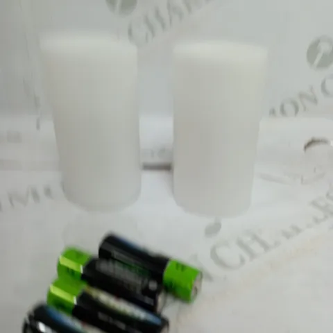 K BY KELLY HOPPEN SET OF 2 PILLAR CANDLES WITH BATTERIES INCLUDED