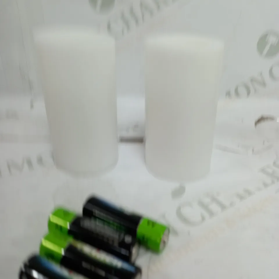 K BY KELLY HOPPEN SET OF 2 PILLAR CANDLES WITH BATTERIES INCLUDED