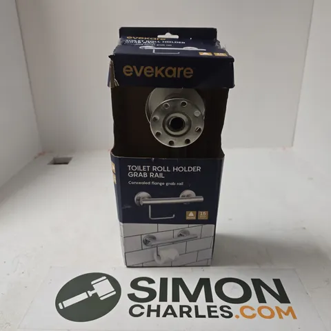 BOXED EVEKARE TOILET ROLL HOLDER GRAB RAIL