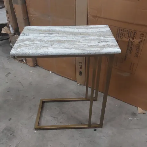 GALLERY DIRECT LUSSO FAUX MARBLE SUPPER TABLE