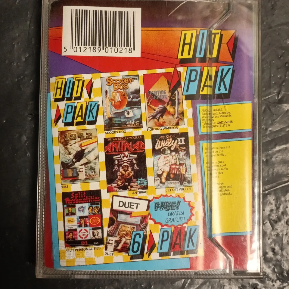 6 HIT PAK FOR THE SINCLAIR SPECTRUM GAME CASSETTE 