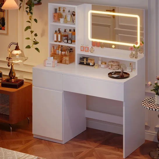 Lot 1054: BOXED RUMIKO DRESSING TABLE WITH MIRROR (1 BOX) - 5294422 ...