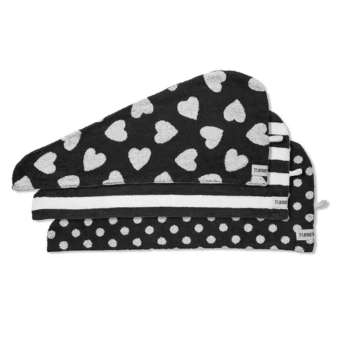 TURBIE TWIST SET OF 3 100% COTTON HAIR TOWELS
