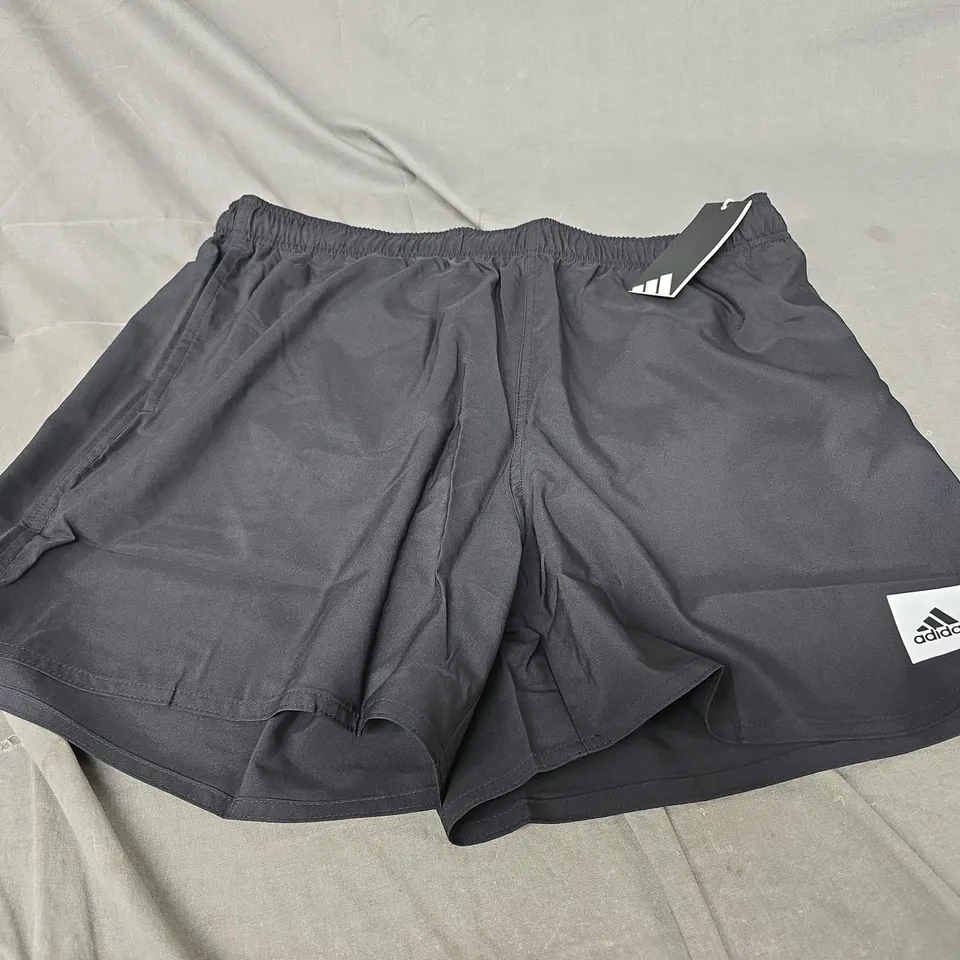 ADIDAS XL BLACK SOLID MESH LINING SHORTS