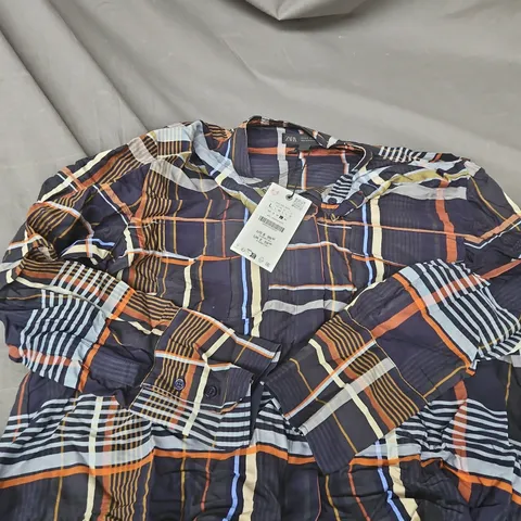 ZARA MEN'S STRIPED SHIRT - SIZE L