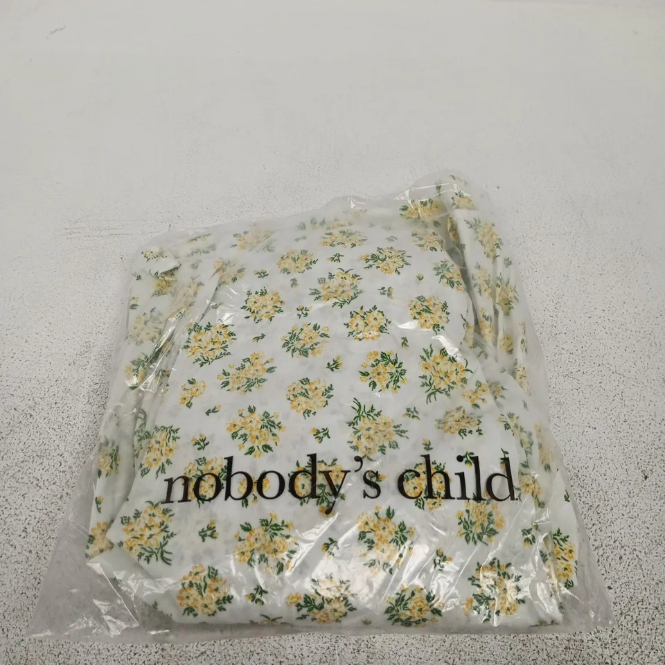 NOBODY'S CHILD LILLIJANA HALTER MIDI DRESS – CREAM FLORAL, UK10