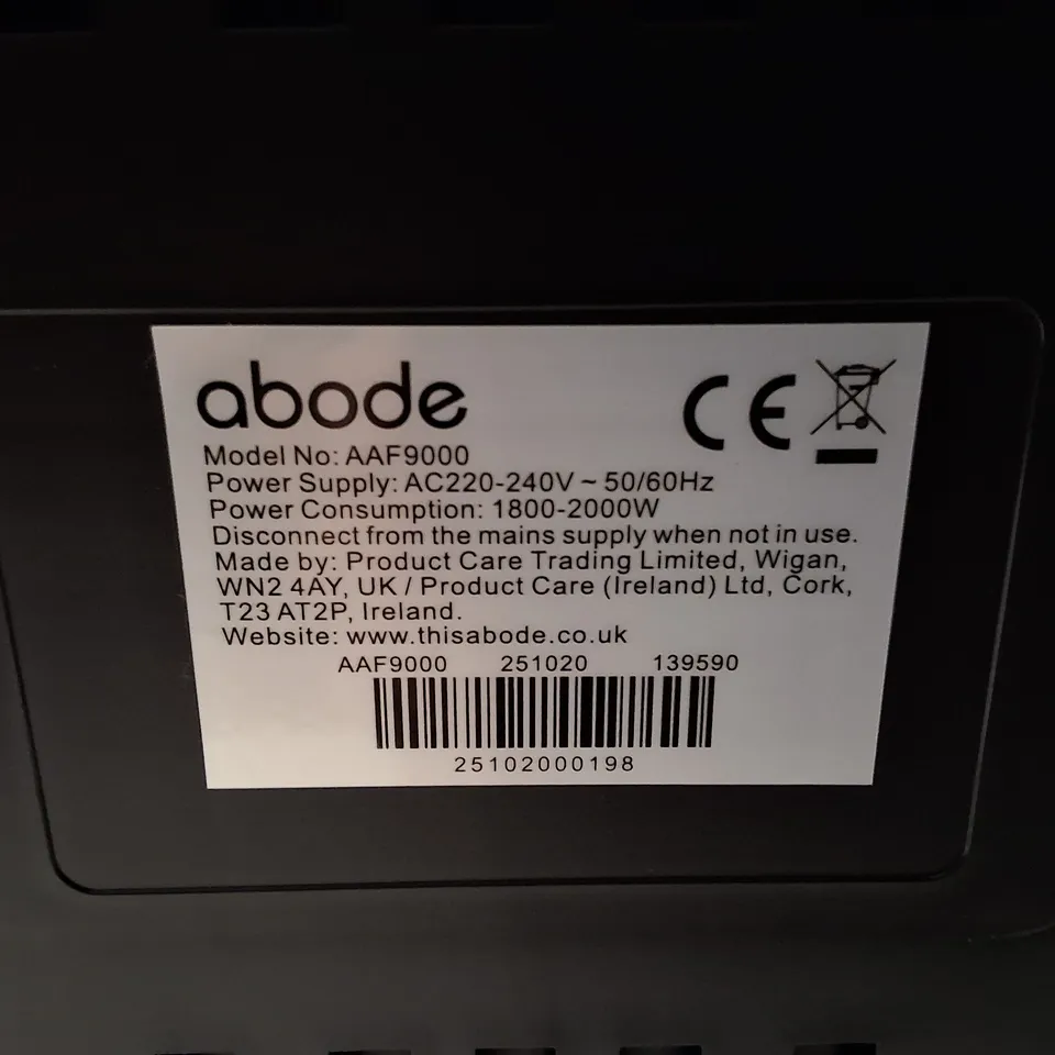 ABODE AAF9000 DUAL-BASKET COUNTERTOP AIRFRYER – BLACK