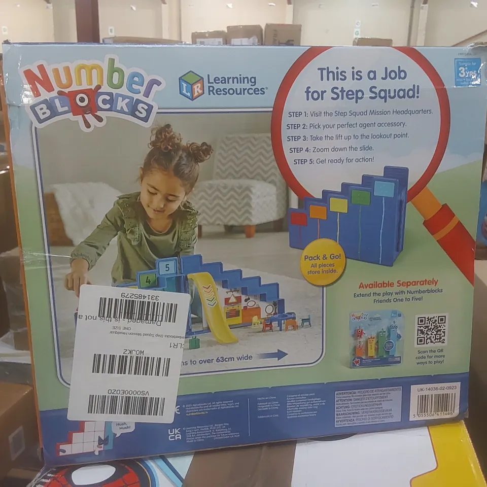 BOXED LEARNING RESOURCES NUMBERBLOCKS STEP SQUAD MISSION HEADQUARTERS AND FRIENDS ONE TO FIVE BUNDLE RRP £49.99