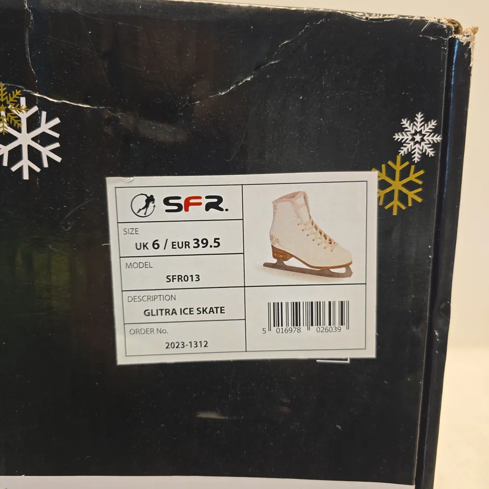 WOMEN’S WHITE ICE SKATES – SFR GLITRA ICE SKATE, UK 6 / EUR 39.5