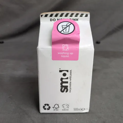 TOTE OF APPROXIMATELY 11 SMOL WASHING UP LIQUID REFILL CARTONS 500ML PER CARTON