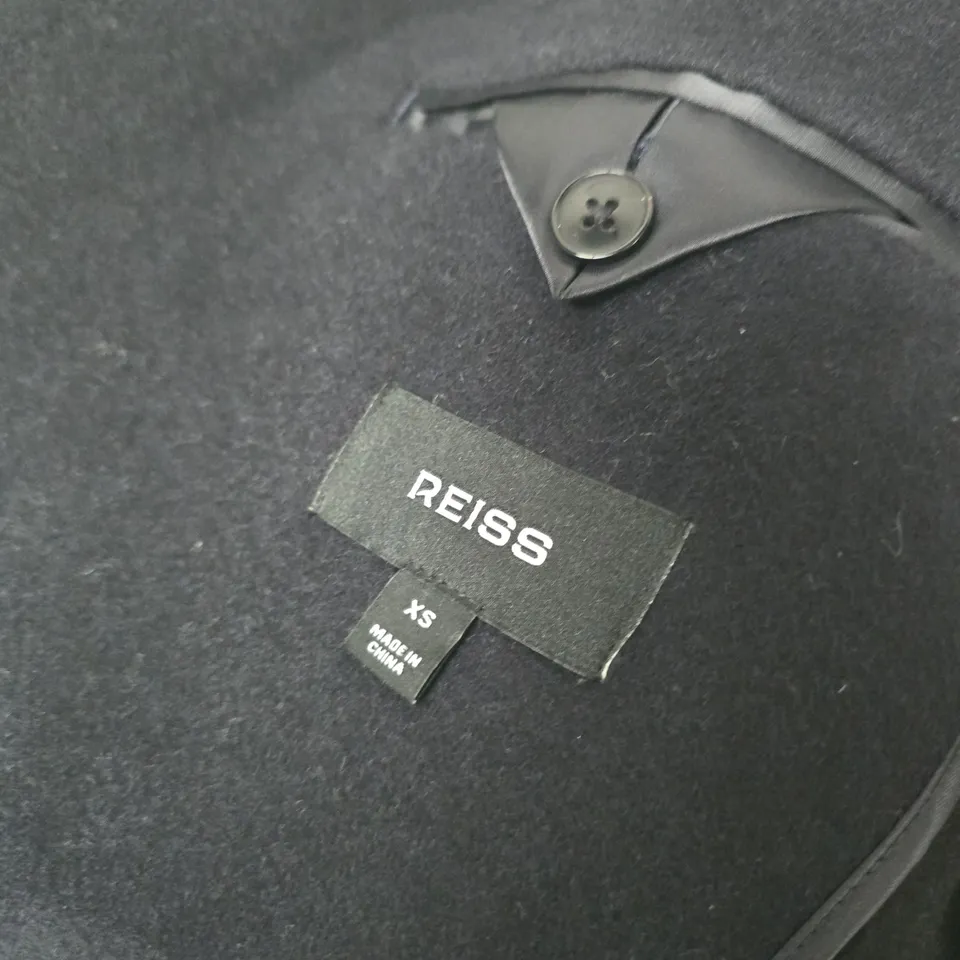 REISS GABLE LONG SLEEVE WOOL BLEND NAVY BLAZER - XS