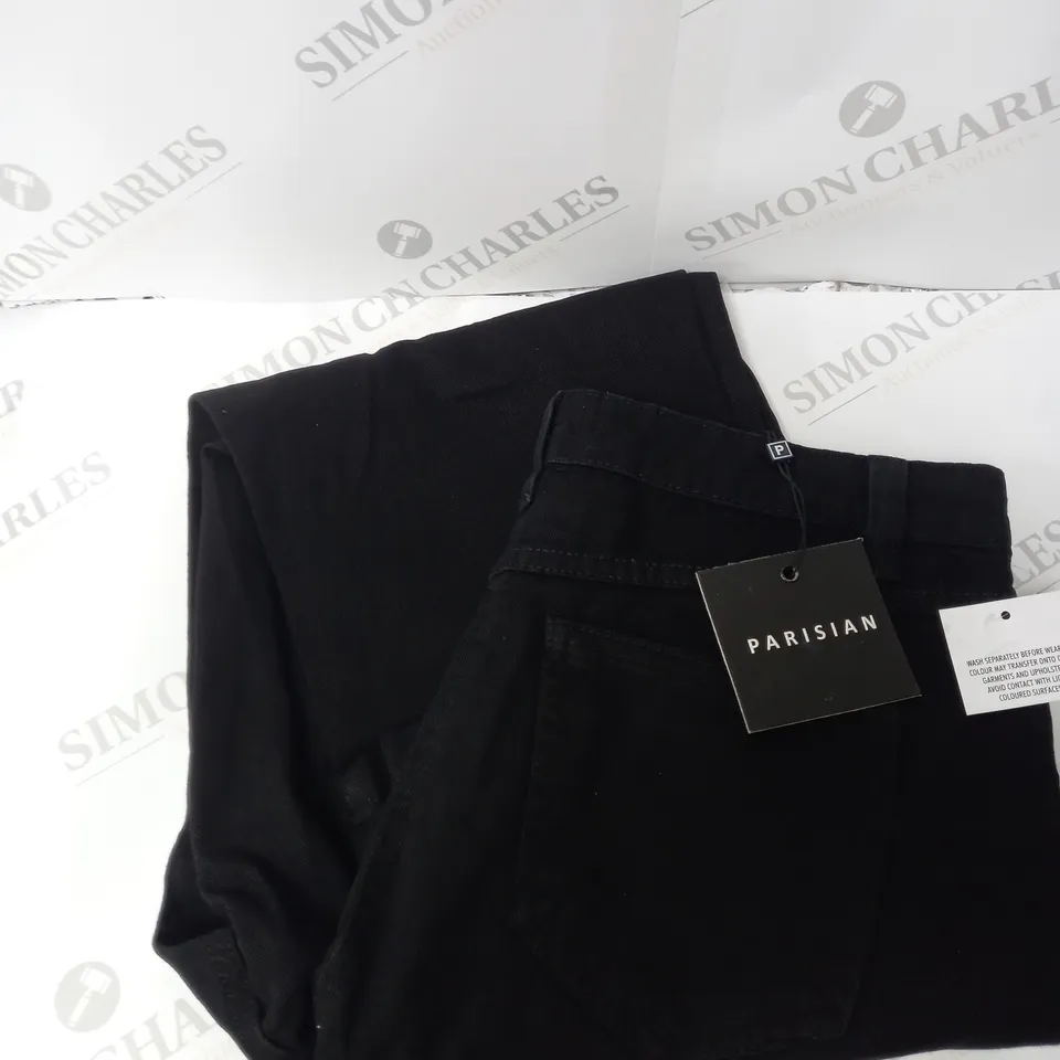 PARISIAN RIPPED MOM JEANS IN WASHED BLACK - 12