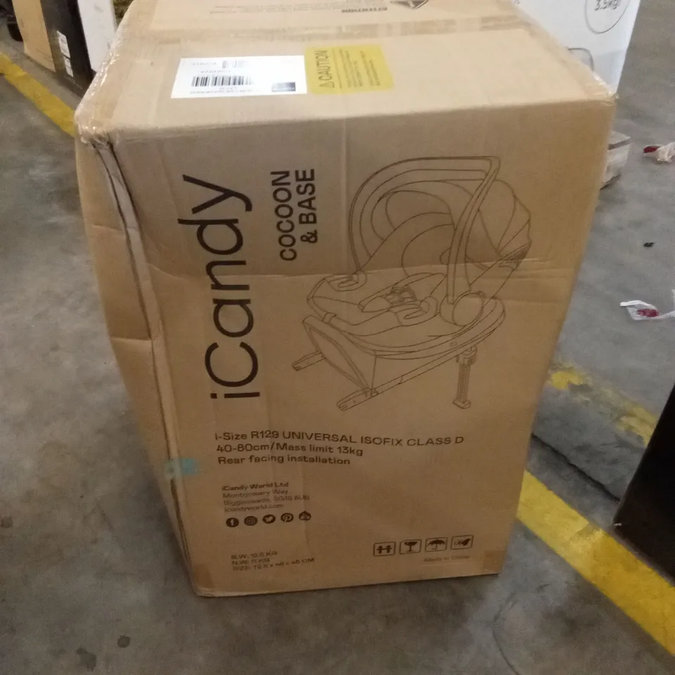 BOXED ICANDY COCOON CAR SEAT & BASE - LATTE