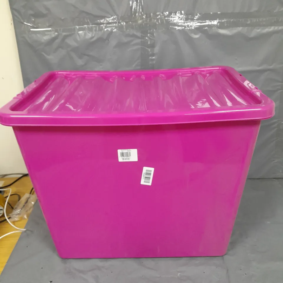 80L PINK STORAGE BOX WIHT LID - COLLECTION ONLY