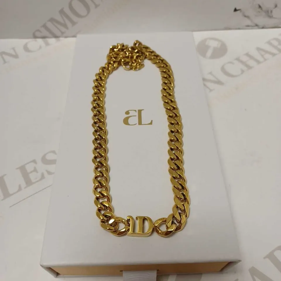 ABBOTT LYON GOLD NECKLACE "JD" INITIALS 