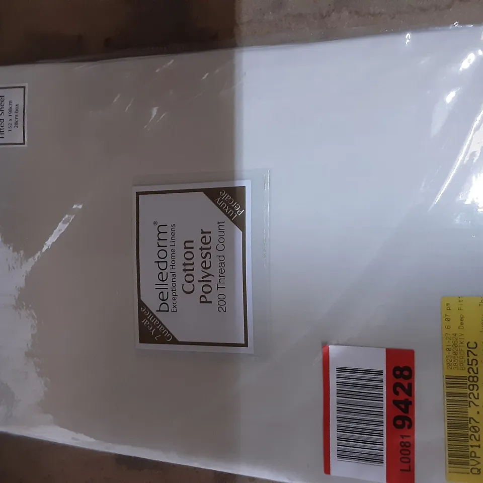 200TC DEEP FITTED SHEET KINGSIZE IVORY