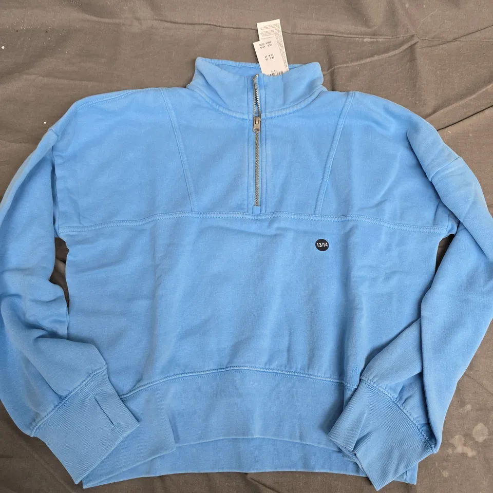 ABERCROMBIE KIDS A&F ESSENTIALS FLEECE PULLOVER – BLUE, UK 13/14