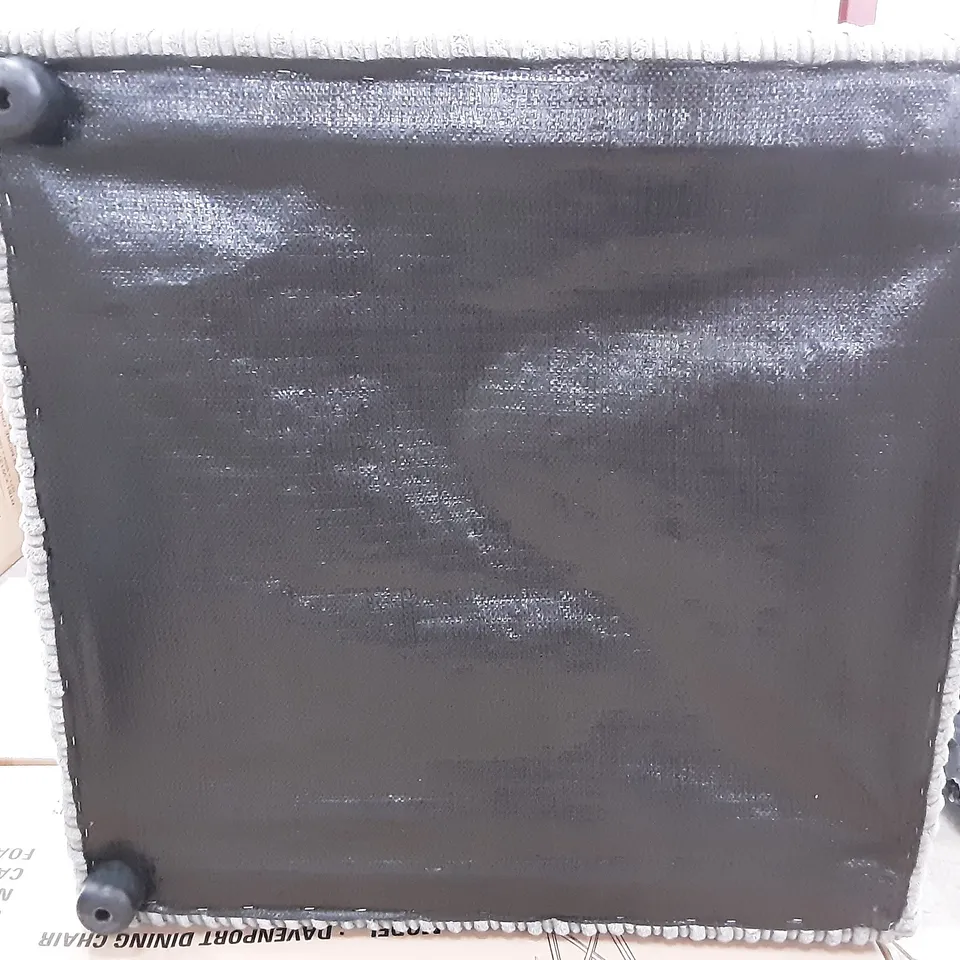 UPHOLSTERED CUSHION LEG REST FROM PART OF A SOFA - 2 LEGS MISSING 