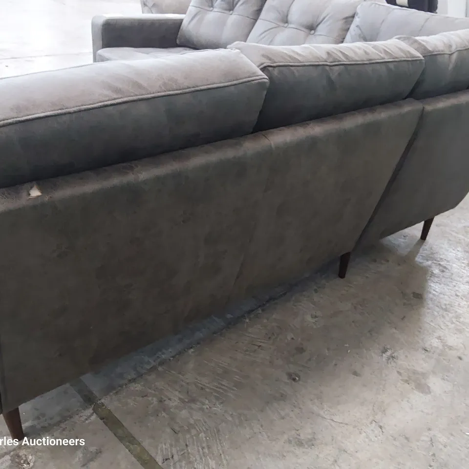 DESIGNER CORNER GROUP GREY FAUX LEATHER 
