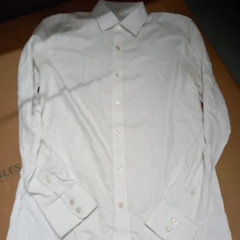 T.M LEWIN NON IRON SLI FIT WHITE SHIRT - SIZE 16