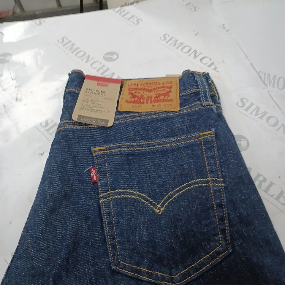 MENS LEVI JEANS L30 W30 SLIM STRAIGHT LEG