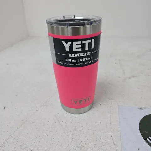YETI RAMBLER 20 OZ STAINLESS STEEL TUMBLER – PINK