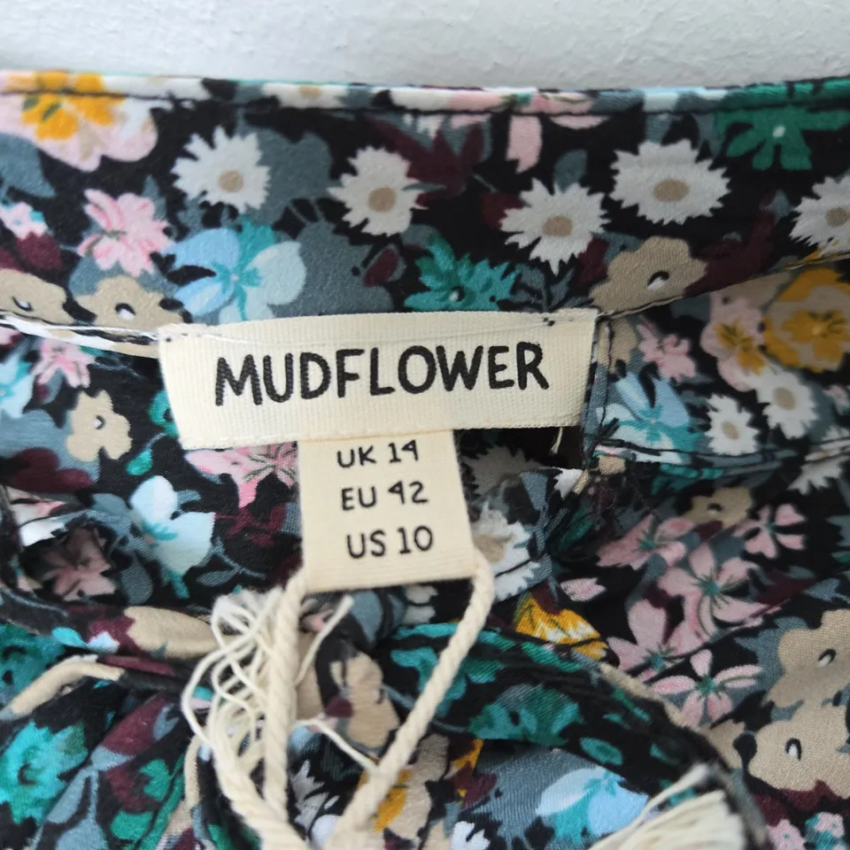 MUDFLOWER WOMEN'S FLORAL PRINT DRESS – UK 14 (EU 42, US 10)