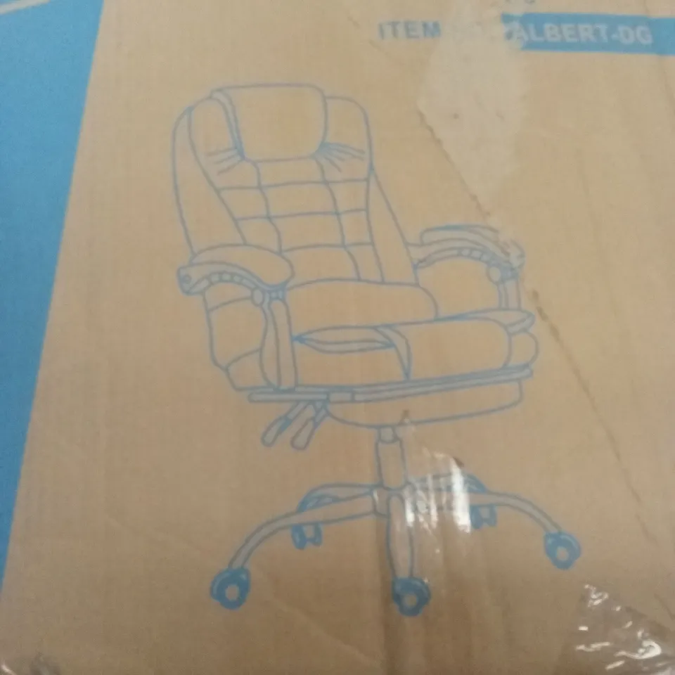 BOXED MASSAGE CHAIR IN DARK GREY (UNTESTED)
