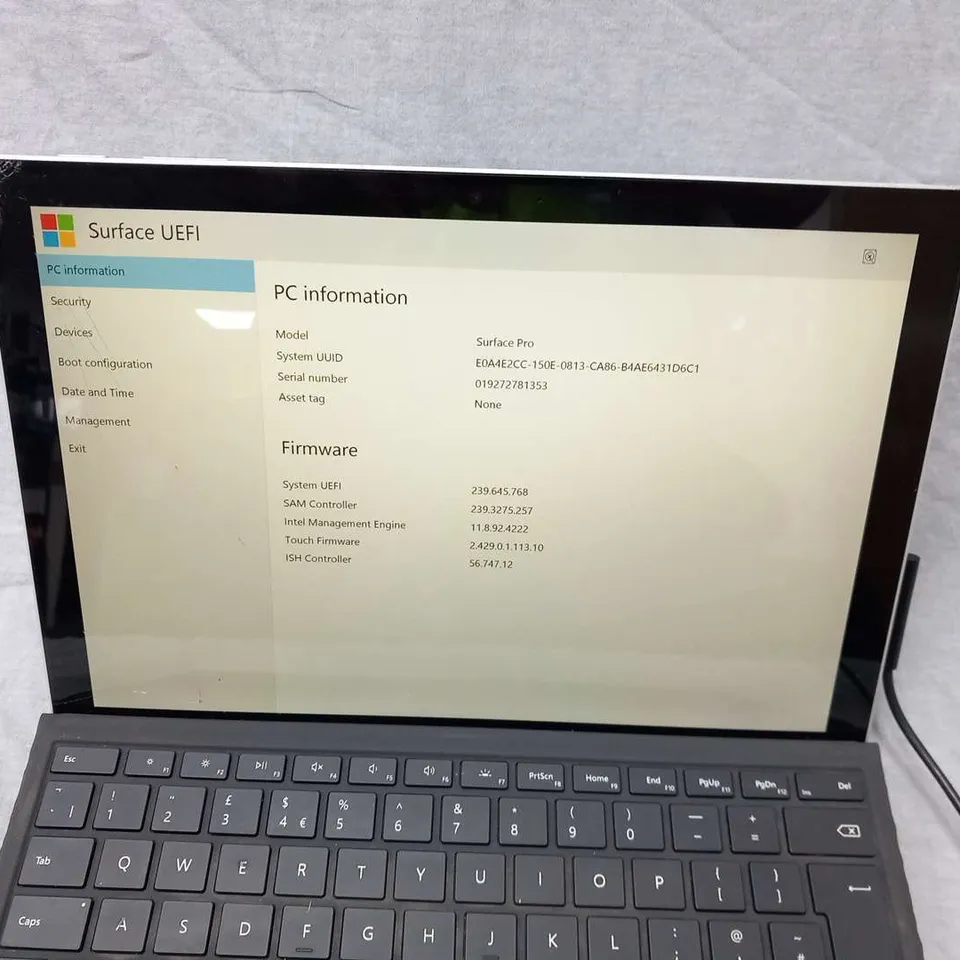 MICROSOFT SURFACE PRO 256GB