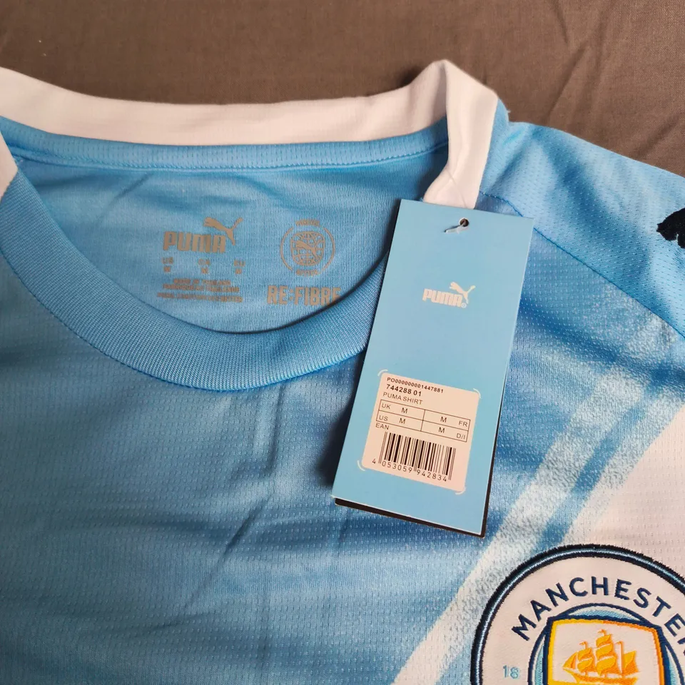 OFFICIAL MANCHESTER CITY FC PUMA HOME FOOTBALL SHIRT – SKY BLUE - SIZE M
