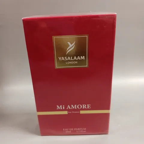 BOXED AND SEALED YASALAAM LONDON MI AMORE EAU DE PARFUM 50ML