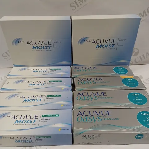 BOX TO CONTAIN APPROX. 30 X ASSORTED VISION CARE PRODUCTS. INCLUDES PACKS OF CONTACT LENSES & CLEANING SOLUTION - COLLECTION ONLY