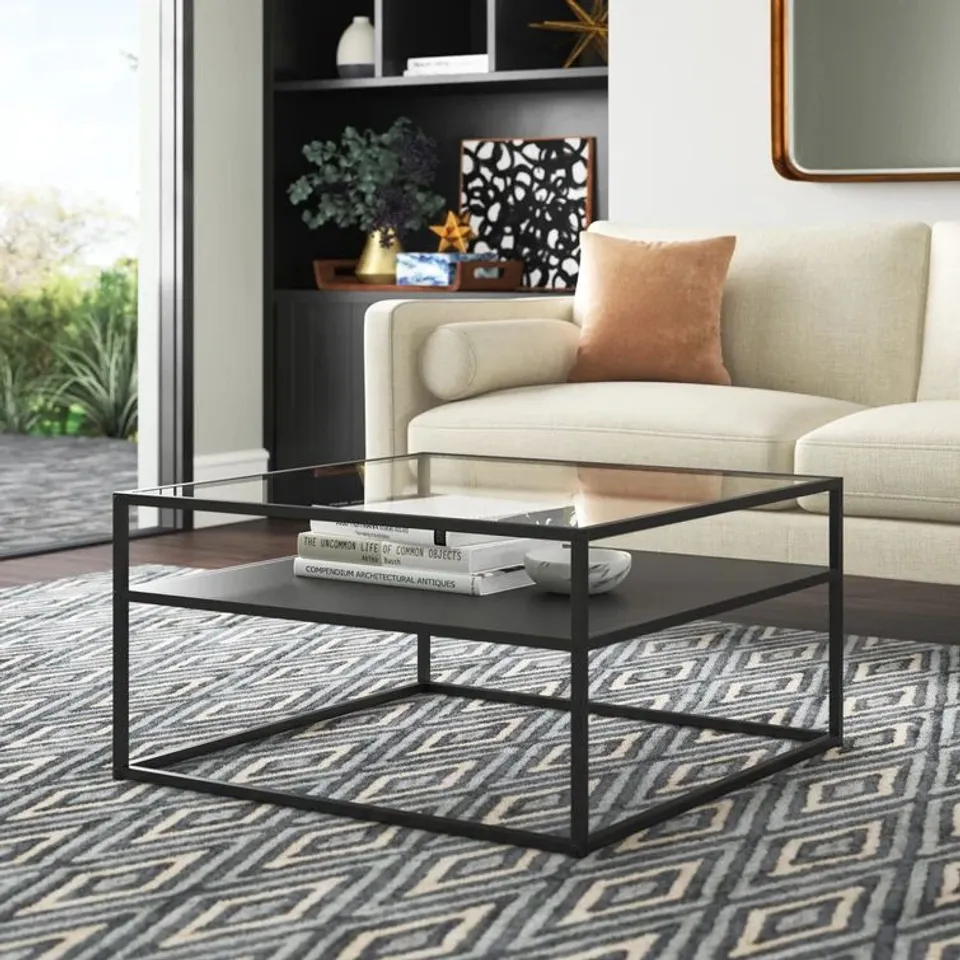 BOXED ENGLUND FRAME COFFEE TABLE WITH STORAGE