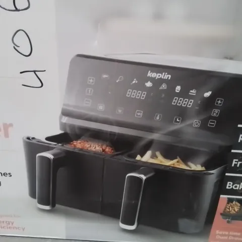 BOXED KEPLIN 9 LITRE DUAL DRAWER AIRFRYER