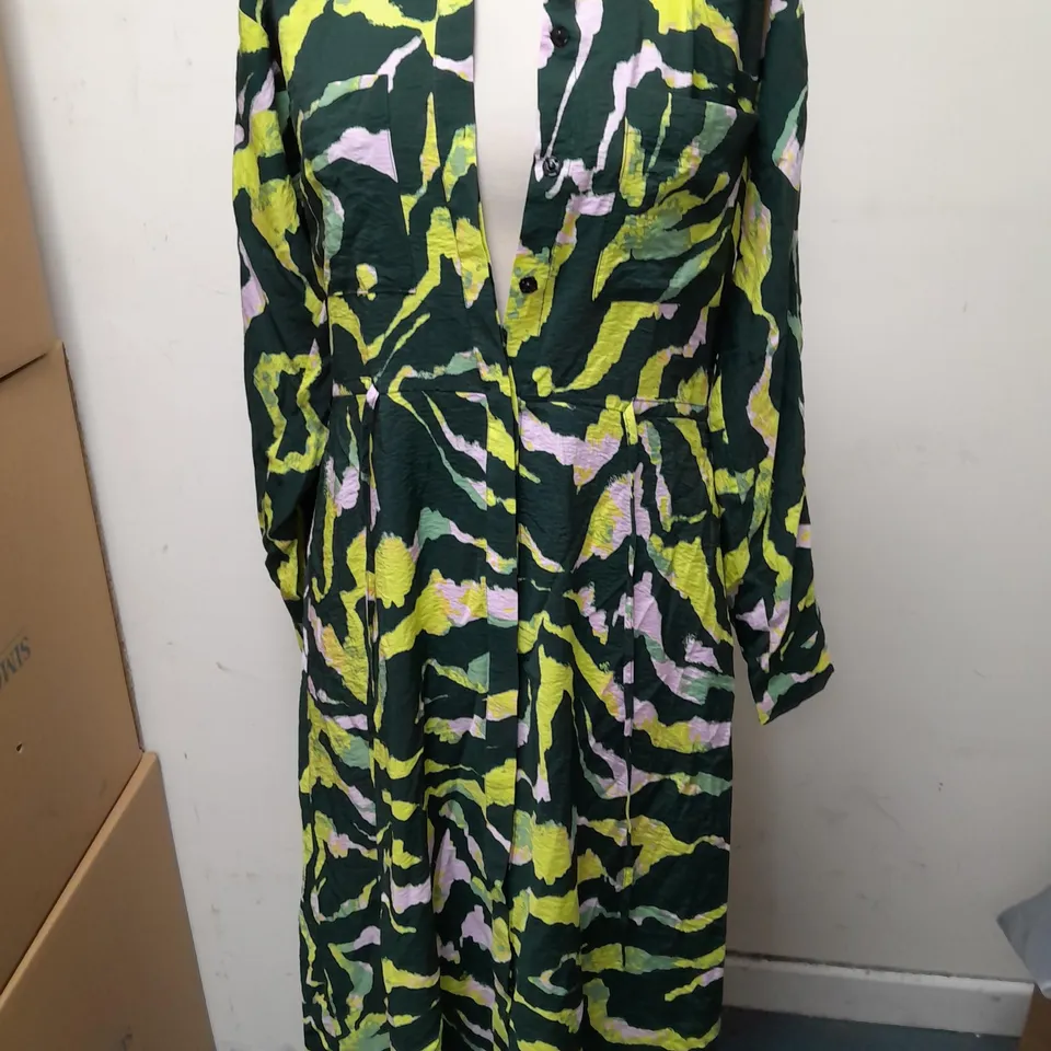 OLIVER BONAS DISCOVERY PRINTED MIDI SHIRT DRESS - 10