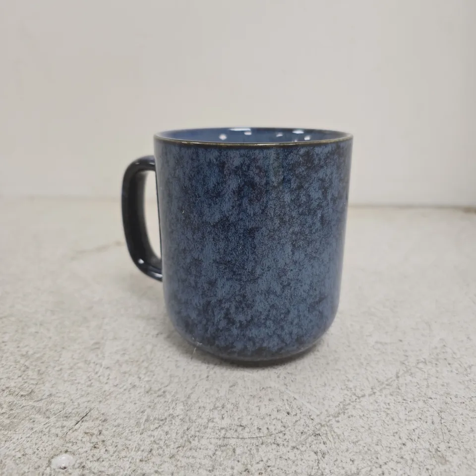 VANCASSO STARRY 16OZ STONEWARE COFFEE MUGS (SET OF 6) IN STARRY BLUE