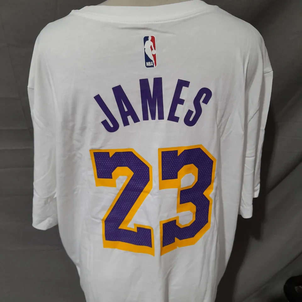 NIKE LA LAKERS T-SHIRT WITH JAMES 23 SIZE XXL