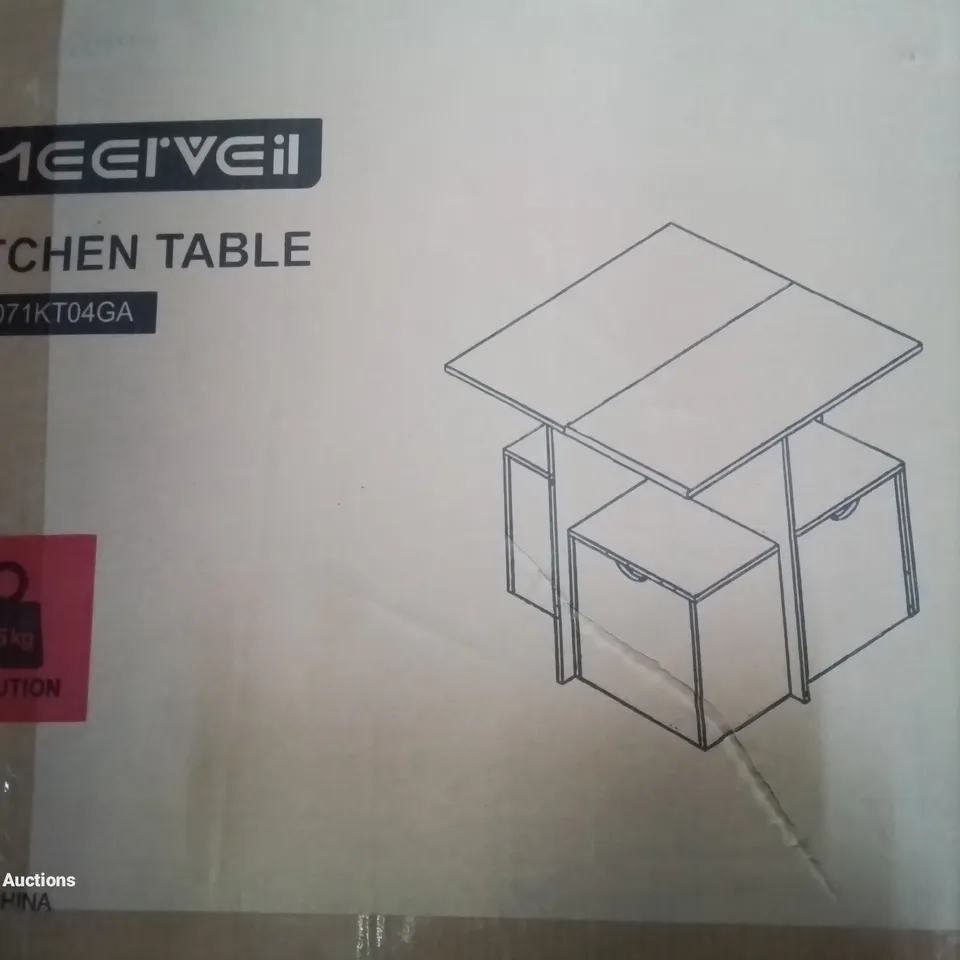 BOXED KITCHEN TABLE WITH STORAGE UNITS