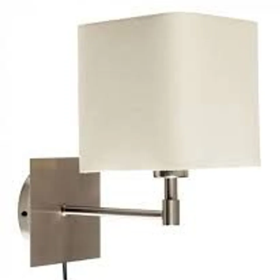 SHELDON SATIN NICKEL SCONCE LIGHT MINK SHADE